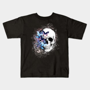 skull, cool skull, skull mask face Kids T-Shirt